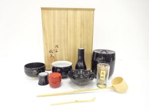 九谷焼　昭三造　釉彩　茶道具揃